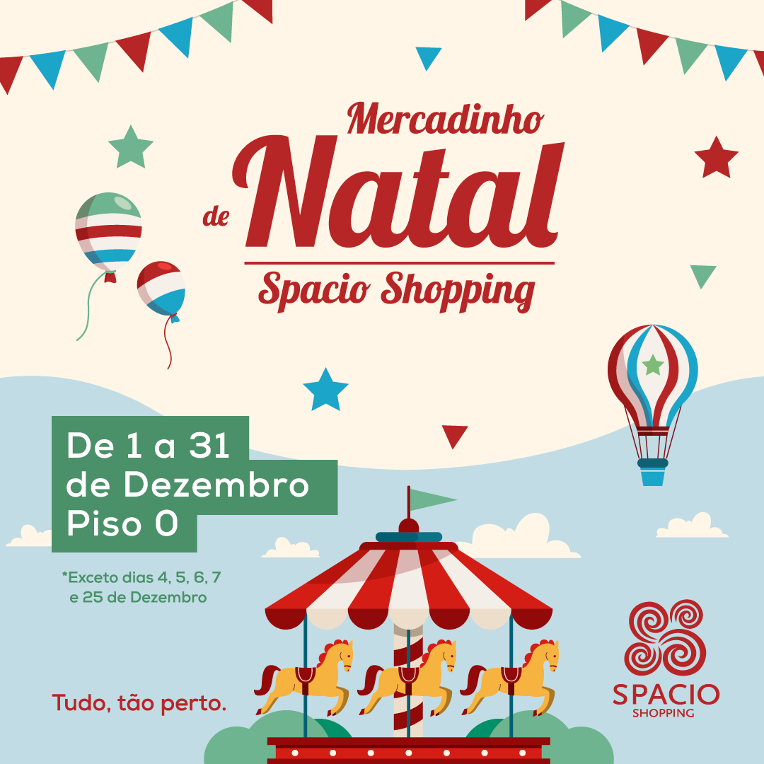 Carrossel de diversões chega ao Spacio Shopping